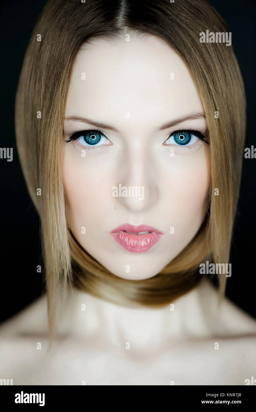 Gesicht einer attraktiven, blondn Frau, 20+ - donna faccia, 25+ Foto Stock