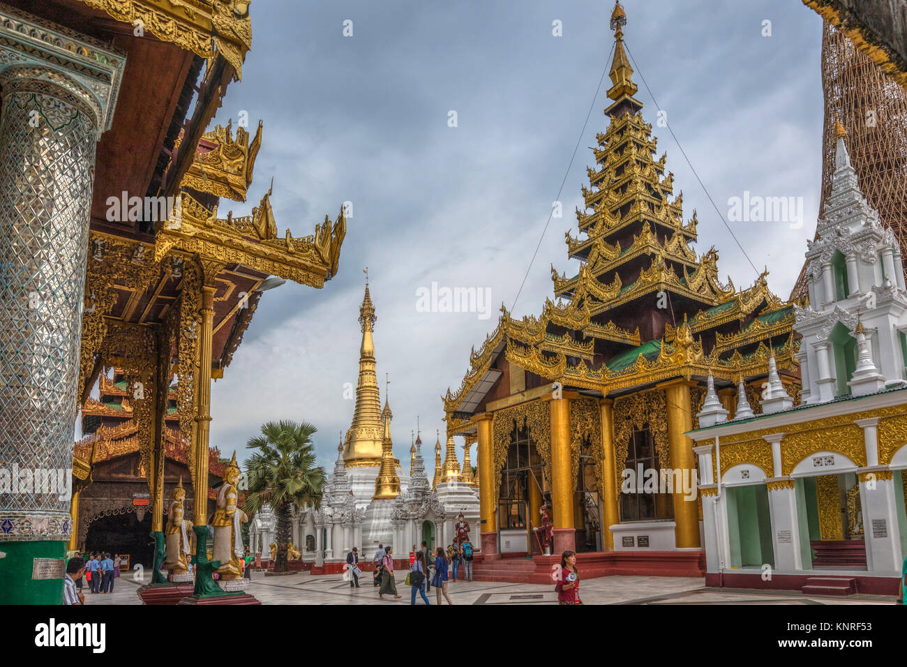 Shwedagon pagoda Yangon, Myanmar, Asia Foto Stock