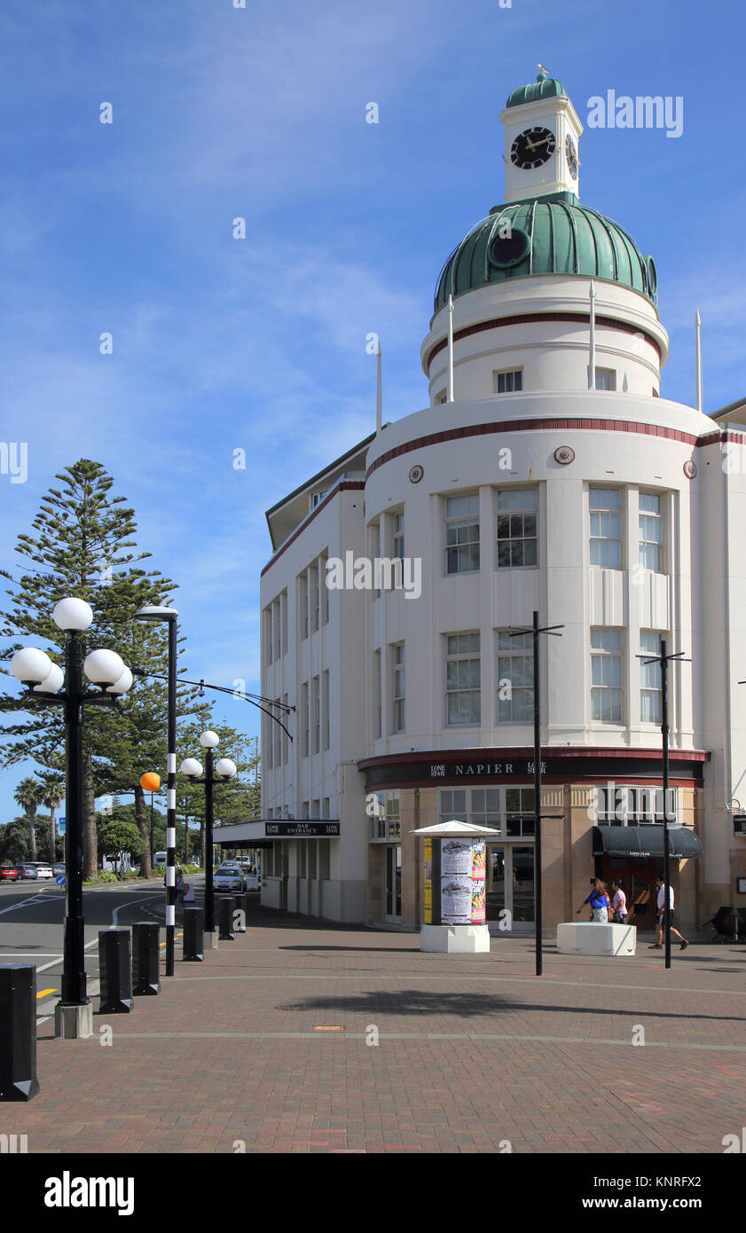 La cupola in art deco città di Napier in Nuova Zelanda Foto Stock