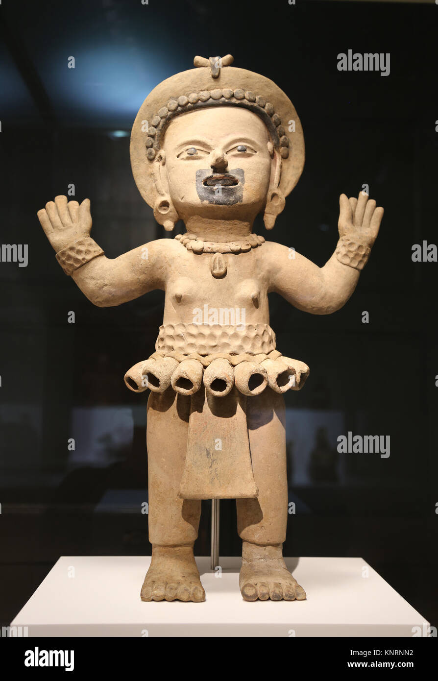 Mesoamerica. Figura femminile, incensiere. Veracruz. Golfo del Messico. 300-900 A.C. Messico. Museo di Cutures del mondo. Barcellona. Spagna Foto Stock