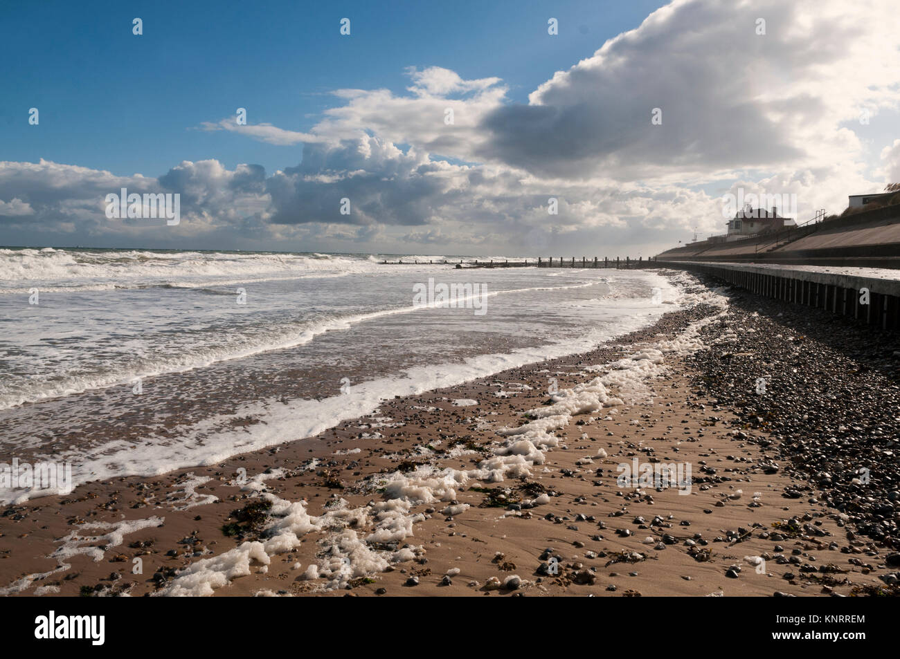 Spiaggia di Bacton North Norfolk Foto Stock