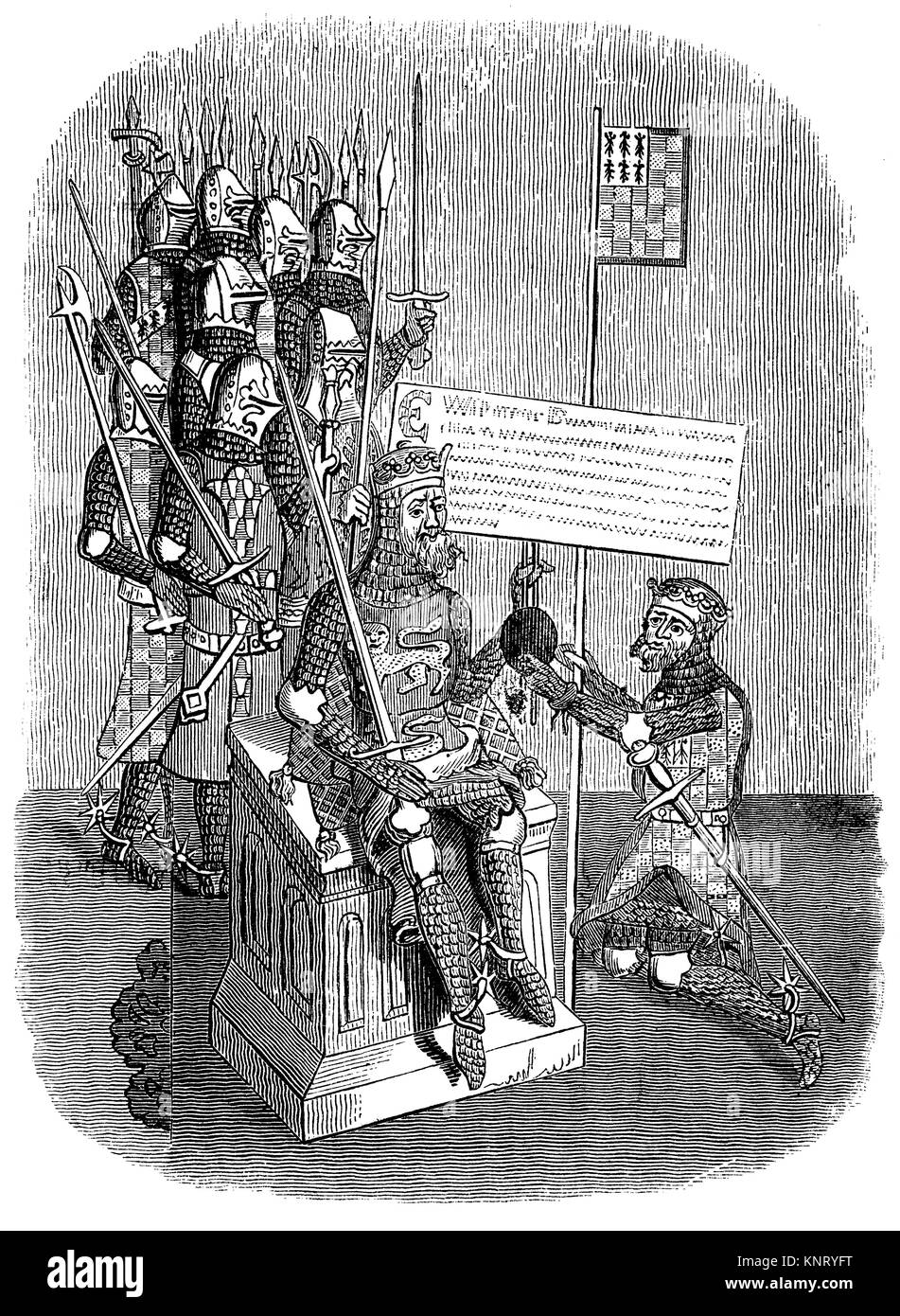 William la Conquerer aka William ho la concessione di terreni aziende principalmente nello Yorkshire a suo nipote, il conte di Brittany seguendo il Normanno invasione dell'Inghilterra. Foto Stock