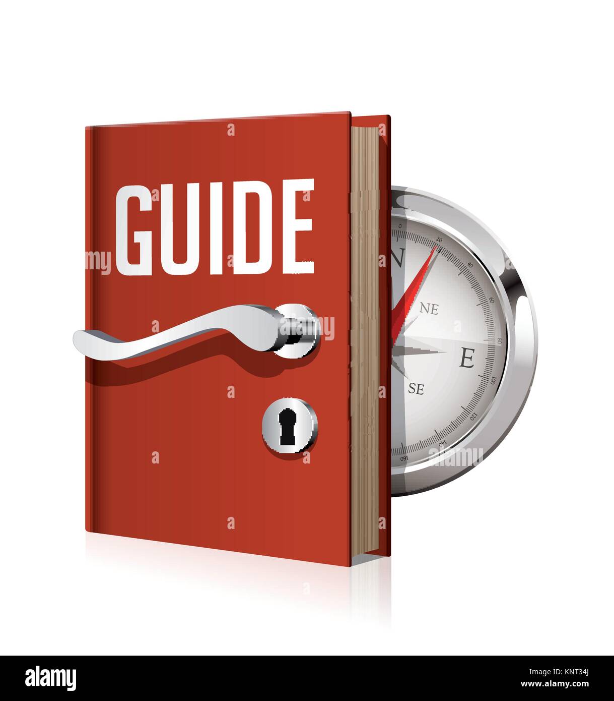 Il concetto di apprendimento - Prenota come porta a conoscenza e saggezza - stock illustrazione Illustrazione Vettoriale