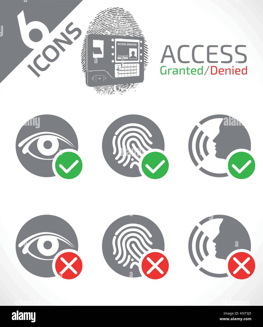 Logo - biometrici di autenticazione ID - stock illustrazione Illustrazione Vettoriale