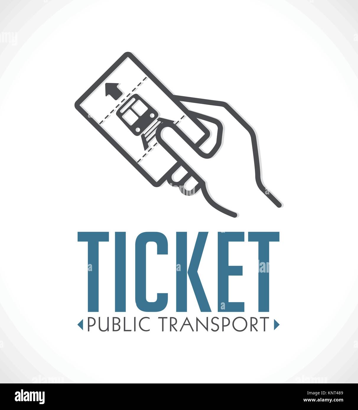 Biglietto di trasporto pubblico logo - Autobus - illustrazione di stock Illustrazione Vettoriale