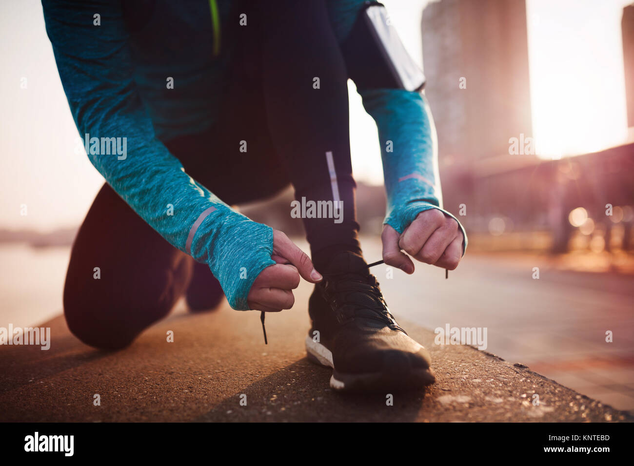 Jogging ed esecuzione sono ricreazioni fitness Foto Stock