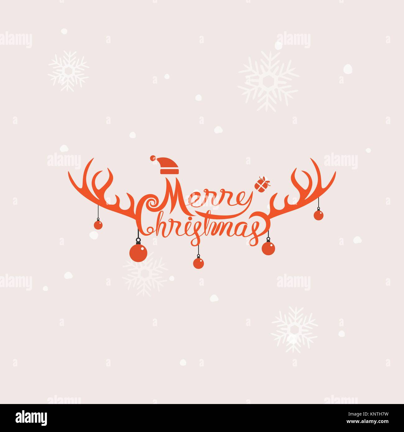 Buon Natale tipografici ed elementi di design.Merry Christmas testo vettoriale lettering calligrafico scheda design template.Creative tipografia per le vacanze Illustrazione Vettoriale