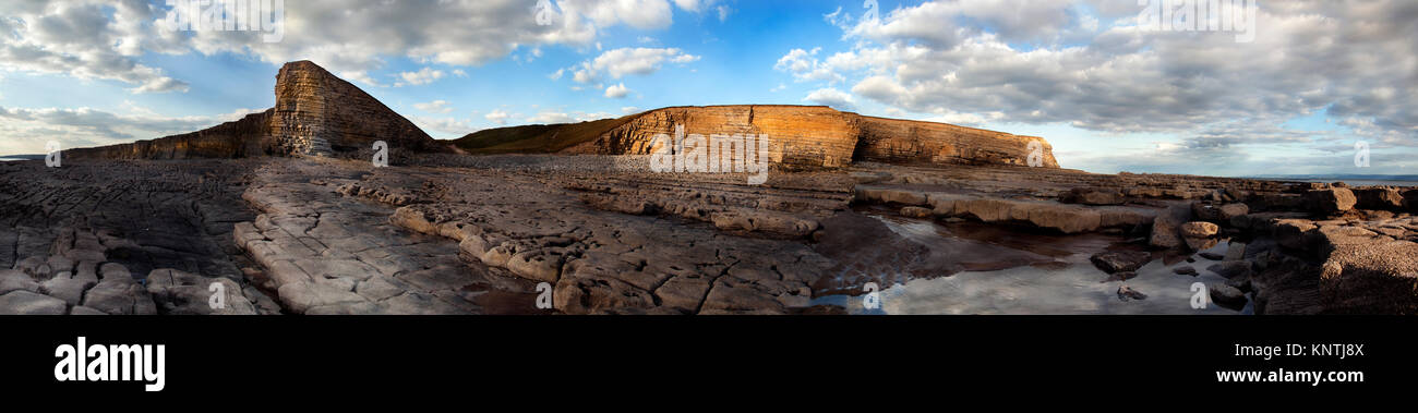 Vista panoramico di Nash punto, Vale of Glamorgan Foto Stock