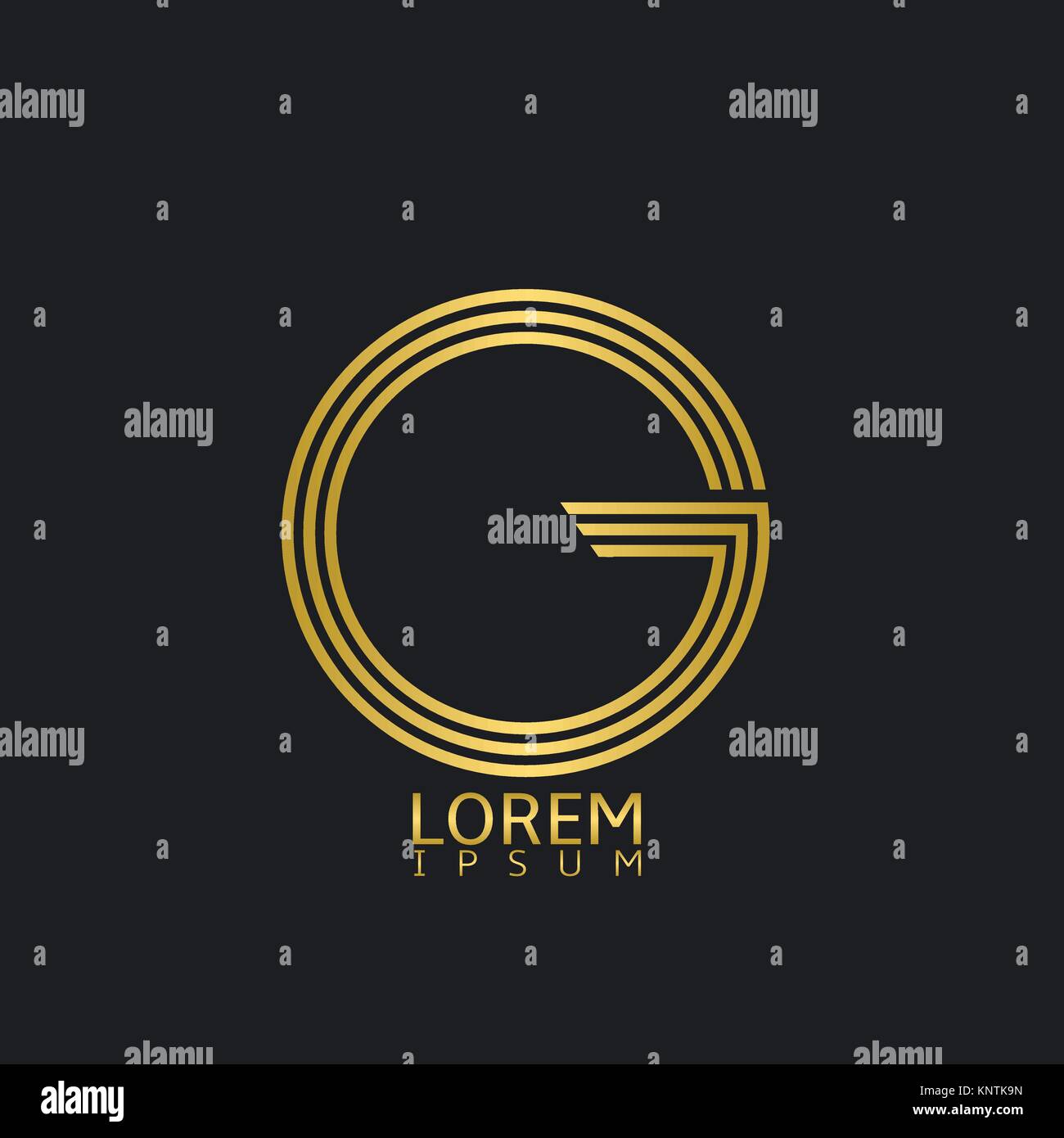 Lettera G emblema Illustrazione Vettoriale