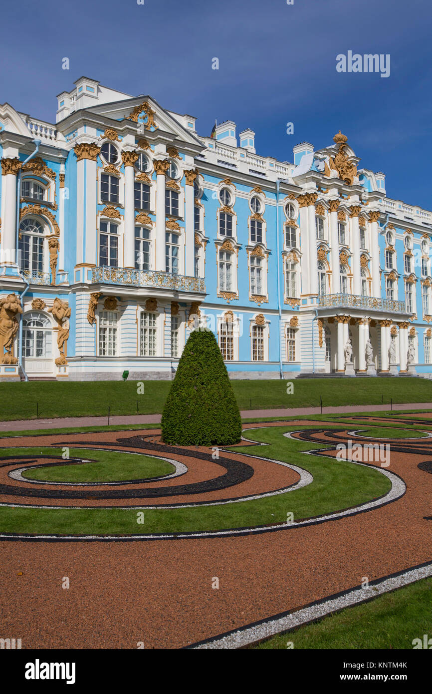 Palazzo di Caterina, Carskoe Selo, Pushkin, Sito Patrimonio Mondiale dell'UNESCO, Russia Foto Stock