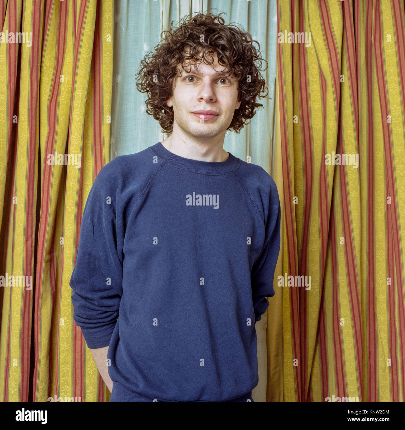 Simon Amstell, inglese comico, presentatore della televisione, sceneggiatore, regista e attore. Londra Inghilterra, Regno Unito. Foto Stock