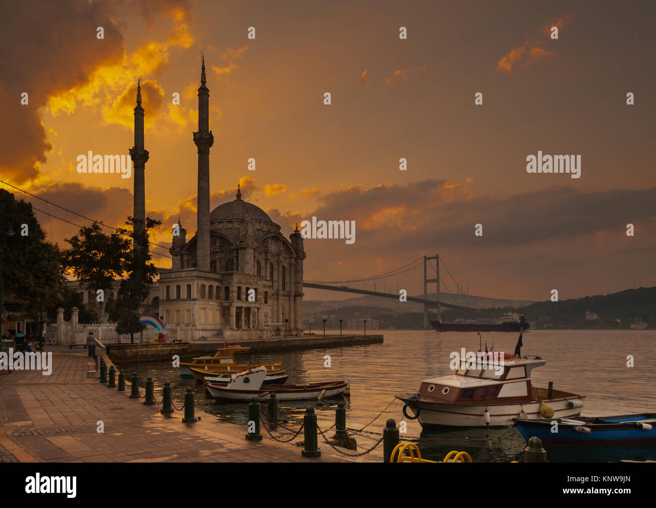 Ortakoy district, Istanbul - Turchia Foto Stock