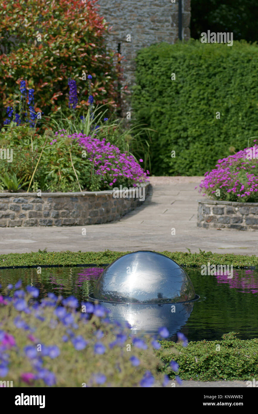Giardini Aberglasney Foto Stock
