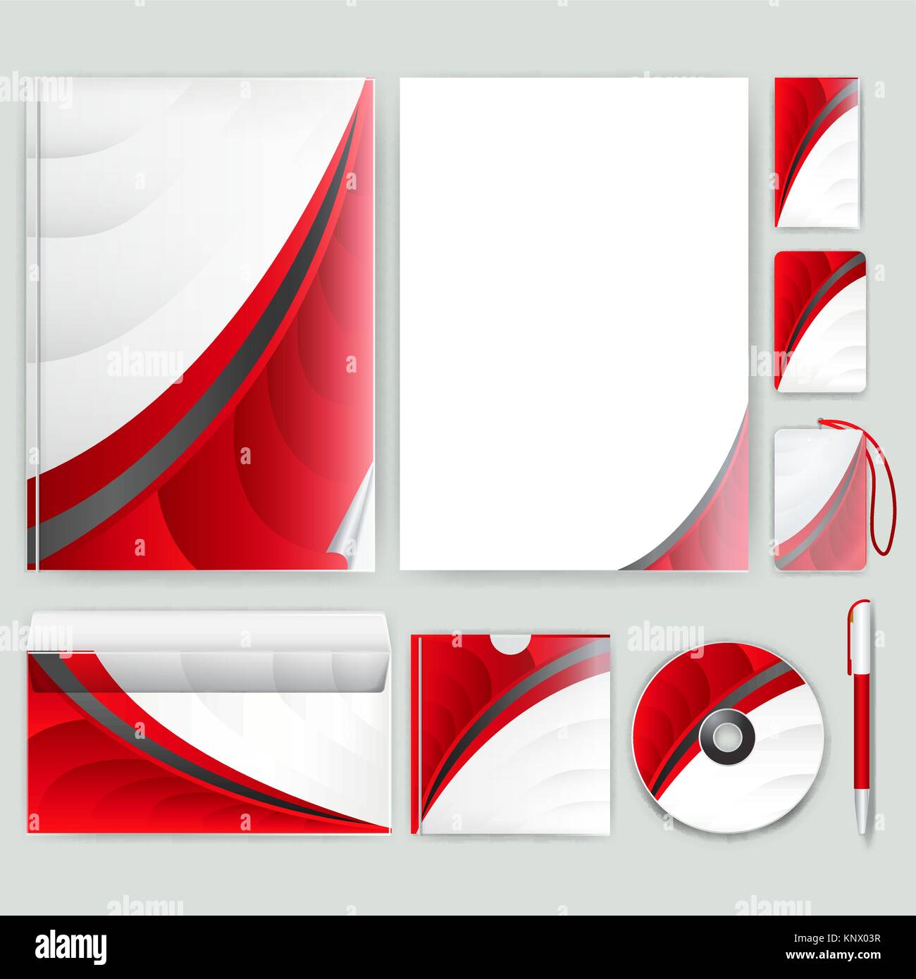 Corporate identity il modello con gli elementi di colore. Società di vettore di stile aziendale per video à ¨, report e linee guida. Illustrazione Vettoriale