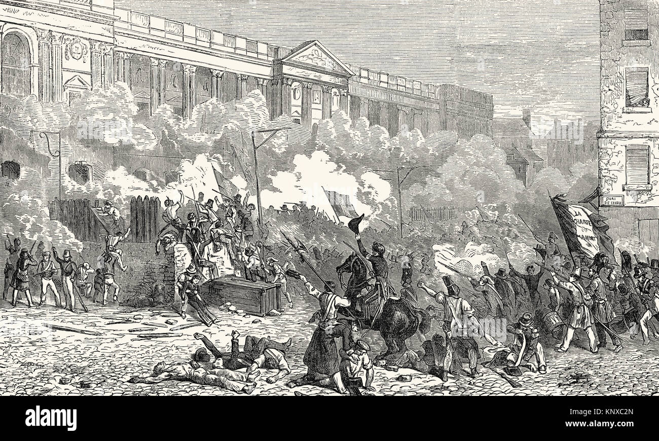 La Rivoluzione Francese del 1830, luglio Rivoluzione, Louvre, Parigi Foto Stock