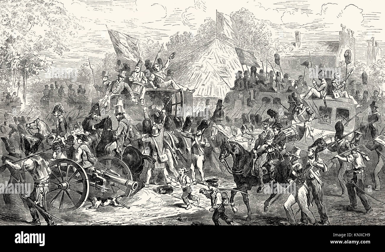 Rivoluzione francese del 1830, luglio Rivoluzione, Parigi Foto Stock