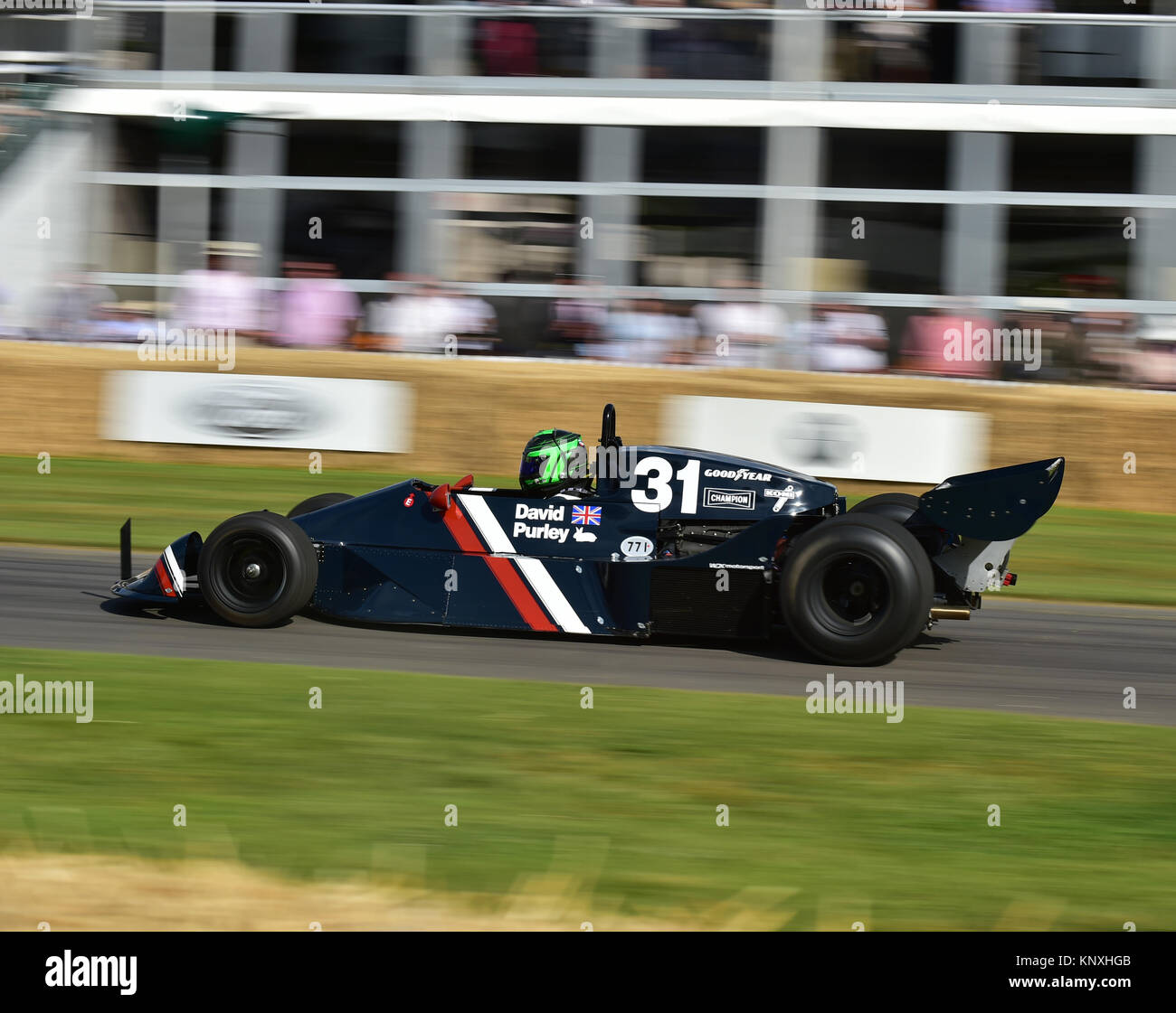 Joe Twyman, Charlie Birkett, LEC-Cosworth CRP1, Goodwood FoS 2015, 2015, classic, intrattenimento, intrepido, Festival della velocità, flat out, Fos, Goodwood, Foto Stock