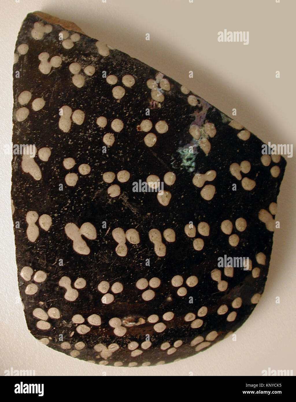 Un frammento con ammassi di punti bianchi del Metropolitan Museum, numero di catalogo wb-40.170.497 450167, utilizzato storicamente per scopi decorativi o di studio. Foto Stock