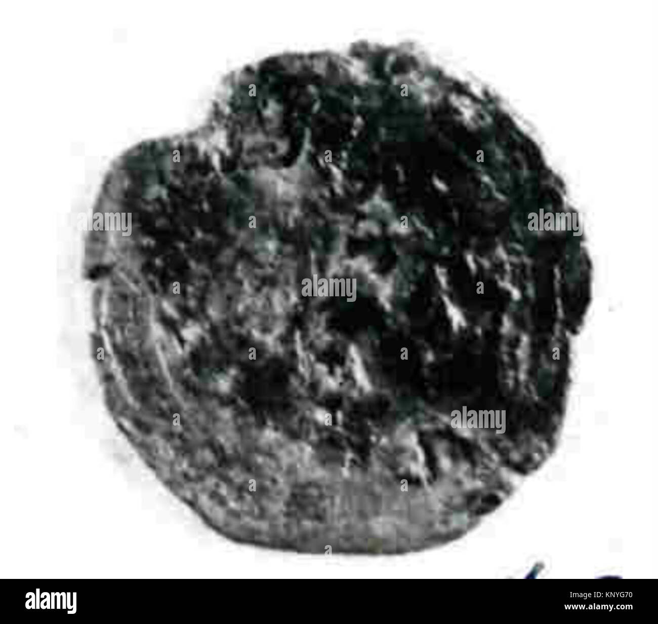 Questa moneta MET, numero di catalogo 39.40.127.456a, rappresenta una moneta antica, che mostra metodi di coniazione storici, iscrizioni e motivi di design. Foto Stock