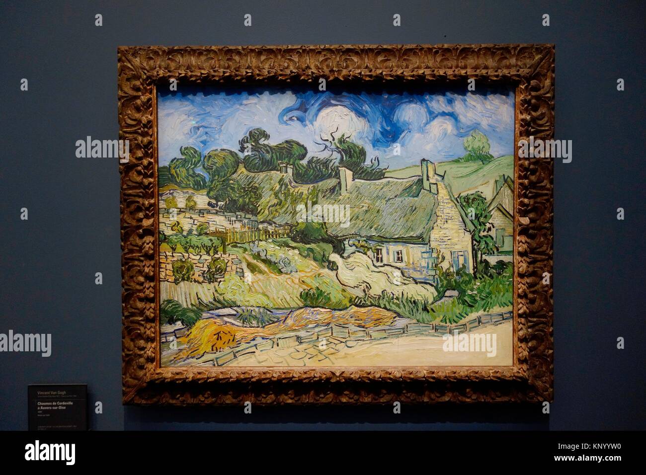 Chaumes de Cordeville a Auvers-sur-Oise, 1890.Vincent Van Gogh. Il Museo d' Orsay. Parigi. La Francia. L'Europa. Foto Stock
