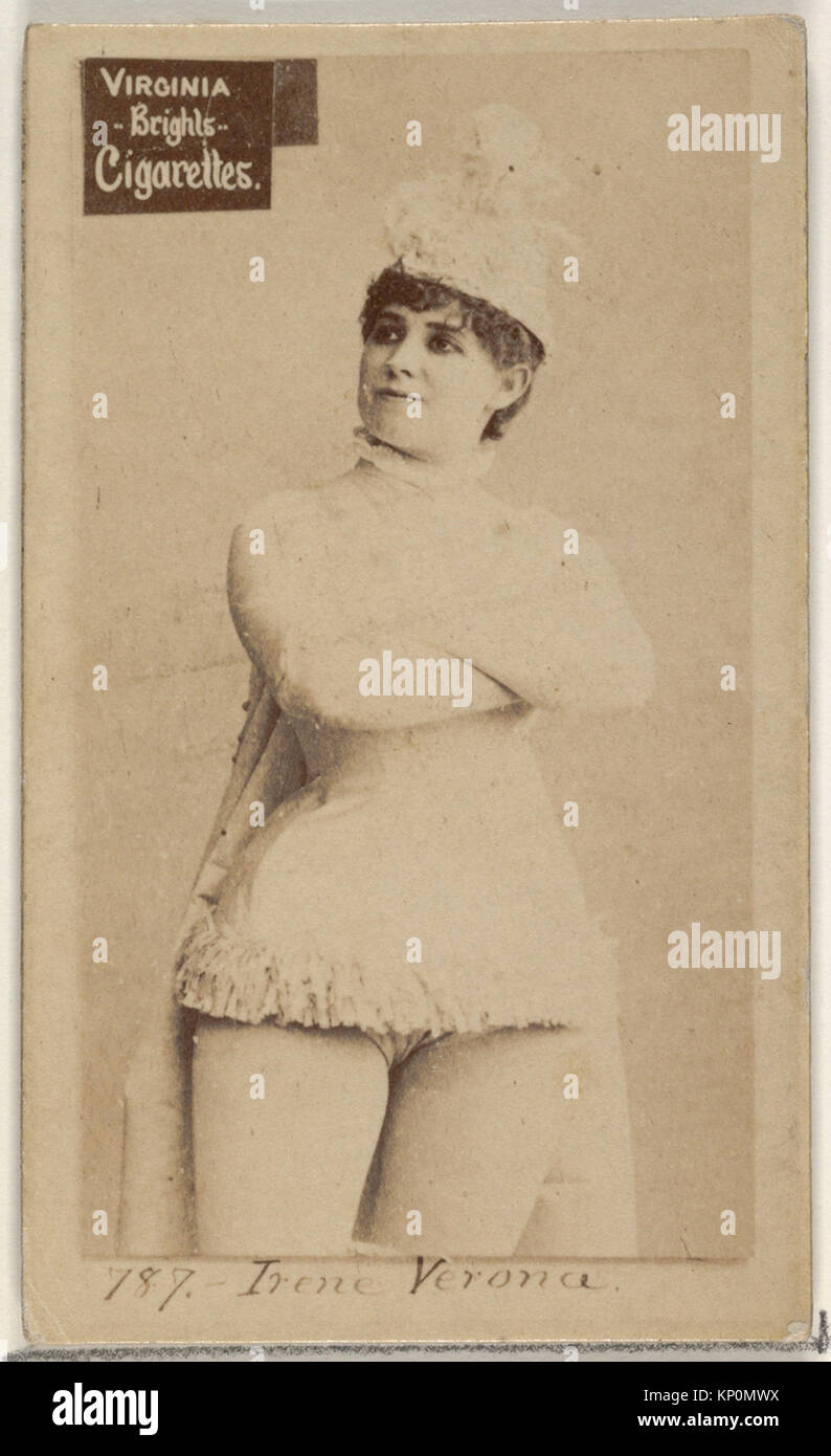 La Card 787 raffigura Irene Verona della serie Actors and Actresses (N45, tipo 2) per sigarette Virginia Brights, conservata al Metropolitan Museum of Art di New York, come carta collezionabile dei primi anni del XX secolo. Foto Stock