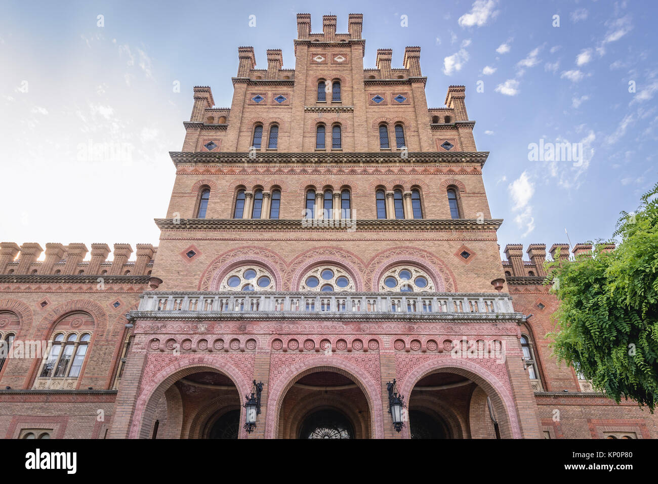 Edificio principale di Yurii Fedkovych Chernivtsi National University (ex residenza di Bukovinian e Metropoliti dalmata) in Chernivtsi, Ucraina Foto Stock