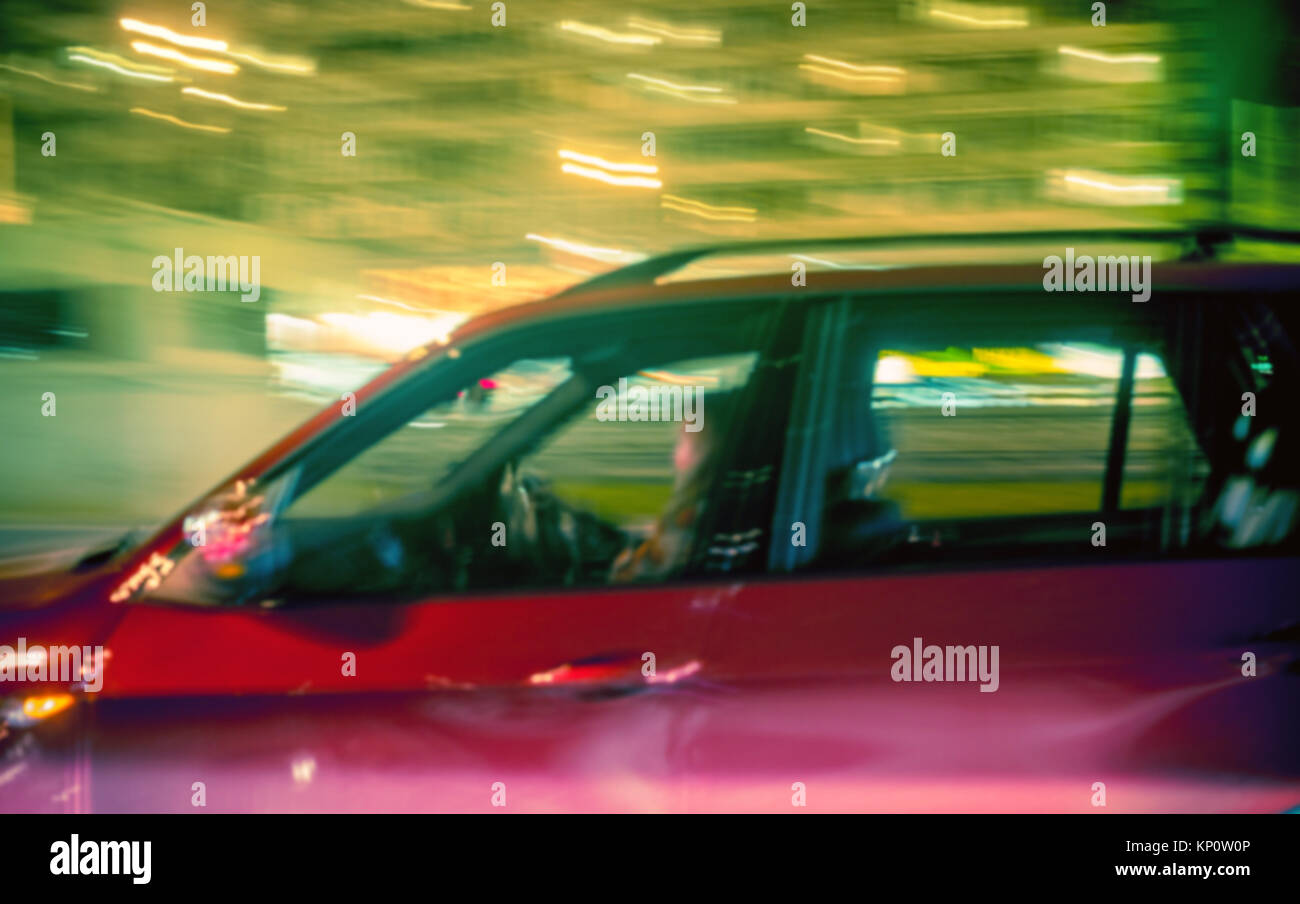 Di notte il traffico della città Foto Stock