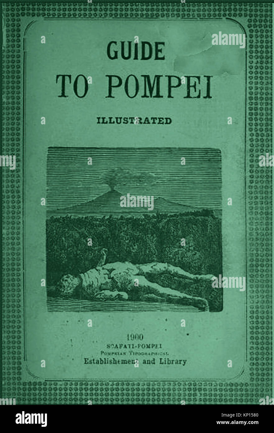POMPEI, Italia - coperchio di una guida turistica alle rovine pubblicato nel 1900 Foto Stock