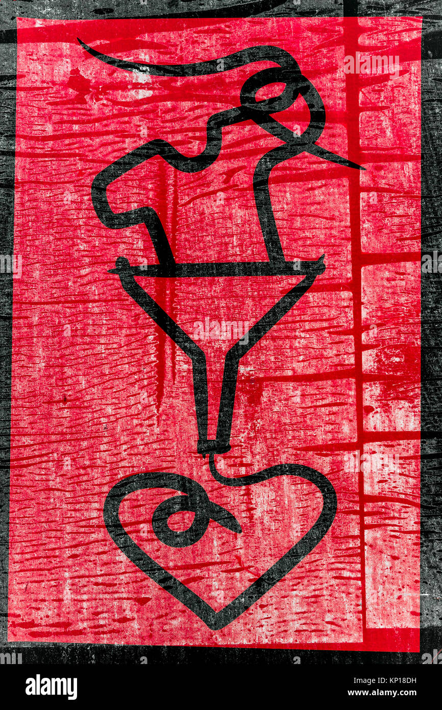 Grafica/rappresentazione concettuale del riciclo di indumenti usati. Esso può essere utilizzato come un poster, sfondo, t-shirt design. Completamente modificabile. Foto Stock