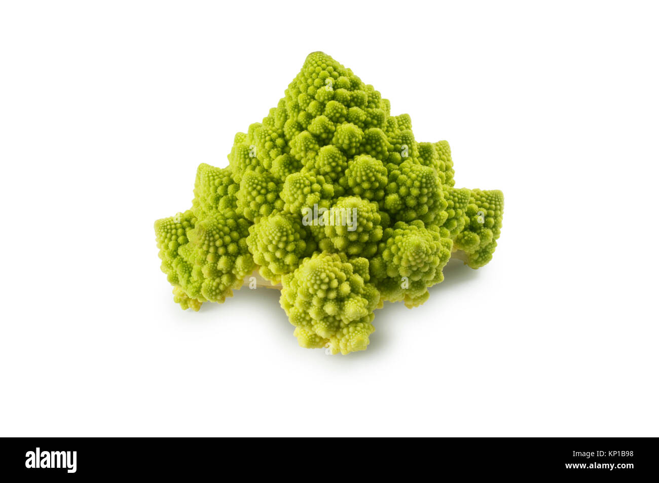 Studio shot di Broccolo romanesco isolato su bianco - Giovanni Gollop Foto Stock