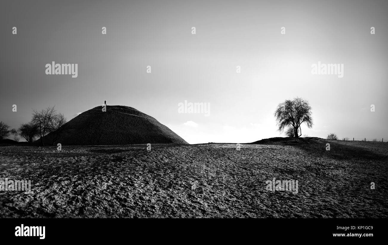 Tumulo di Cracovia o tumulo Krakus (Polacco: Kopiec Krakusa, Kraka), un antico e misterioso uomo preistorico-realizzato hill. Cracovia Polonia Foto Stock