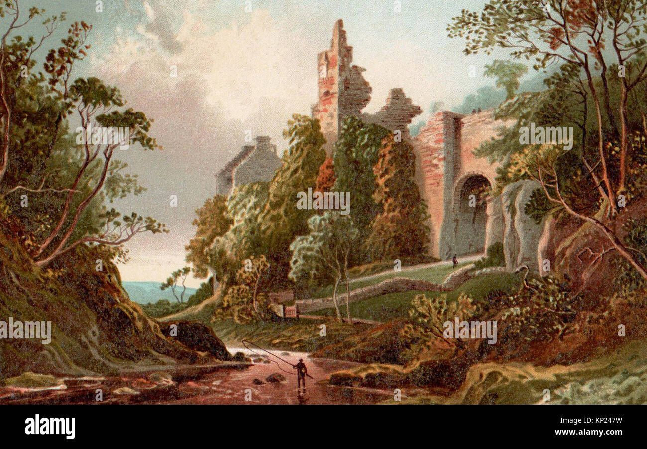Il Castello di Roslin, illustrazione Vittoriano Foto Stock