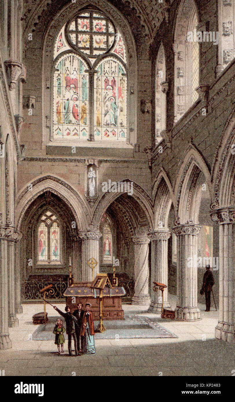 Roslin Chapel, illustrazione Vittoriano Foto Stock