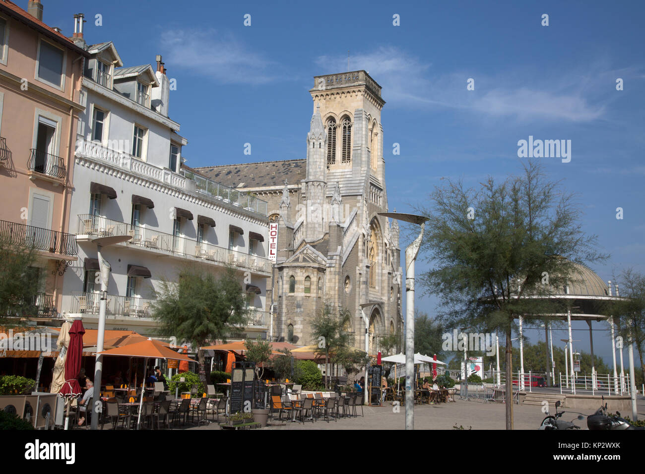 La cattedrale di Notre Dame du Rocher Sainte Eugenie Chiesa;; Biarritz Francia Foto Stock