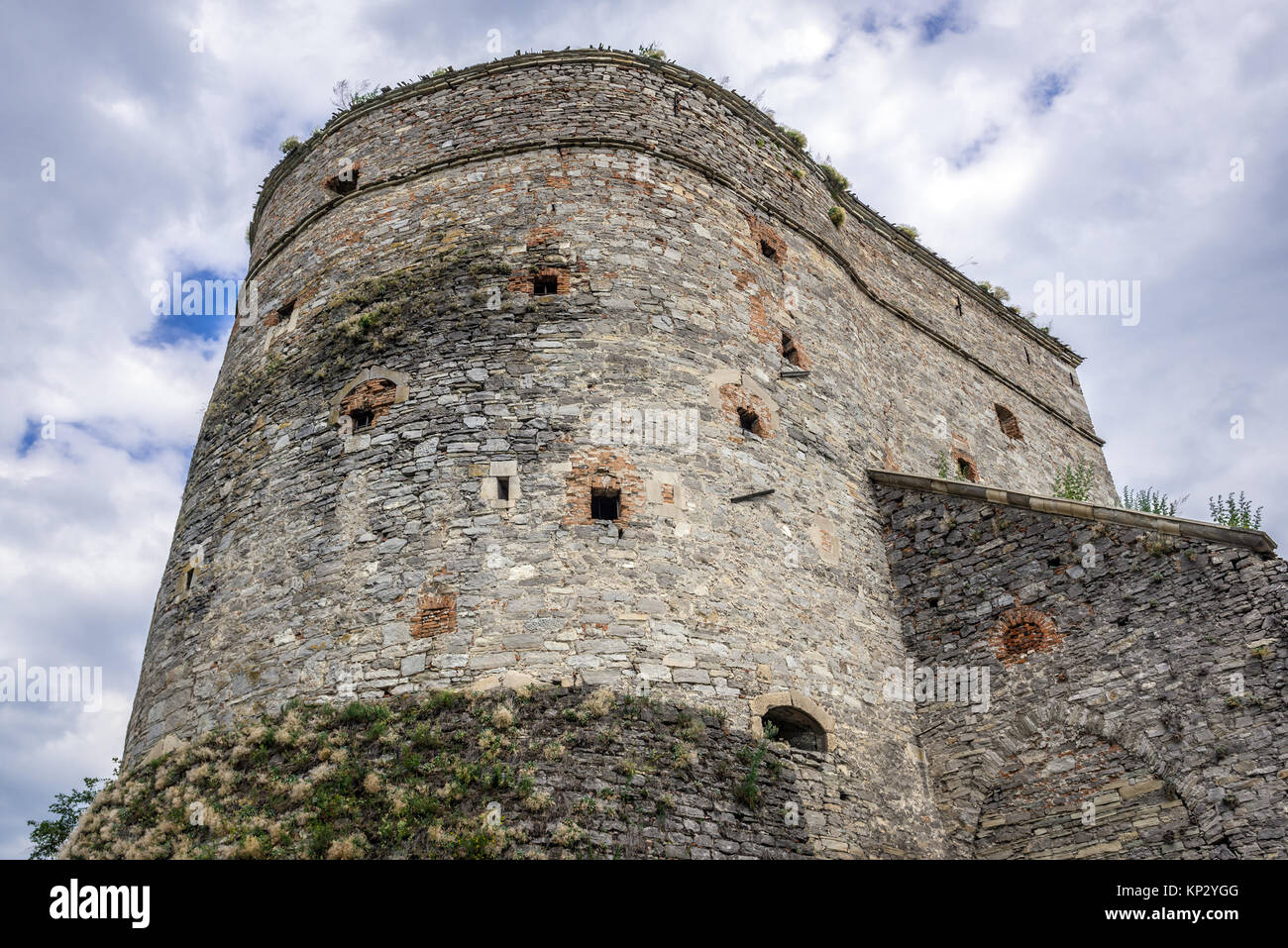 La torre di Stephen Bathory sulla città vecchia di Kamianets-Podilskyi città in Khmelnytskyi Oblast di Ucraina occidentale Foto Stock