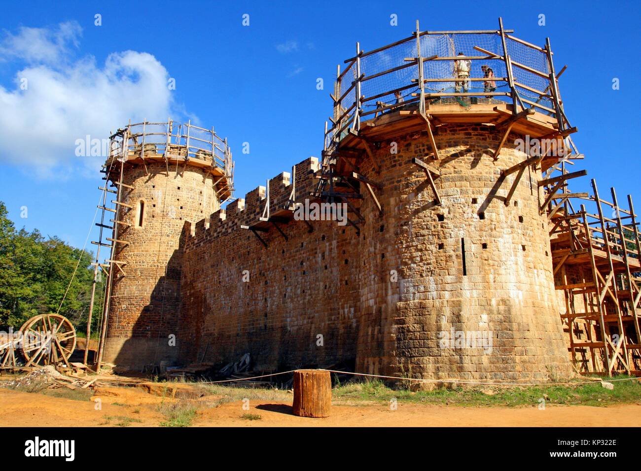 Castello di Guédelon, costruzione medievale progetto, Treigny, Francia Foto  stock - Alamy
