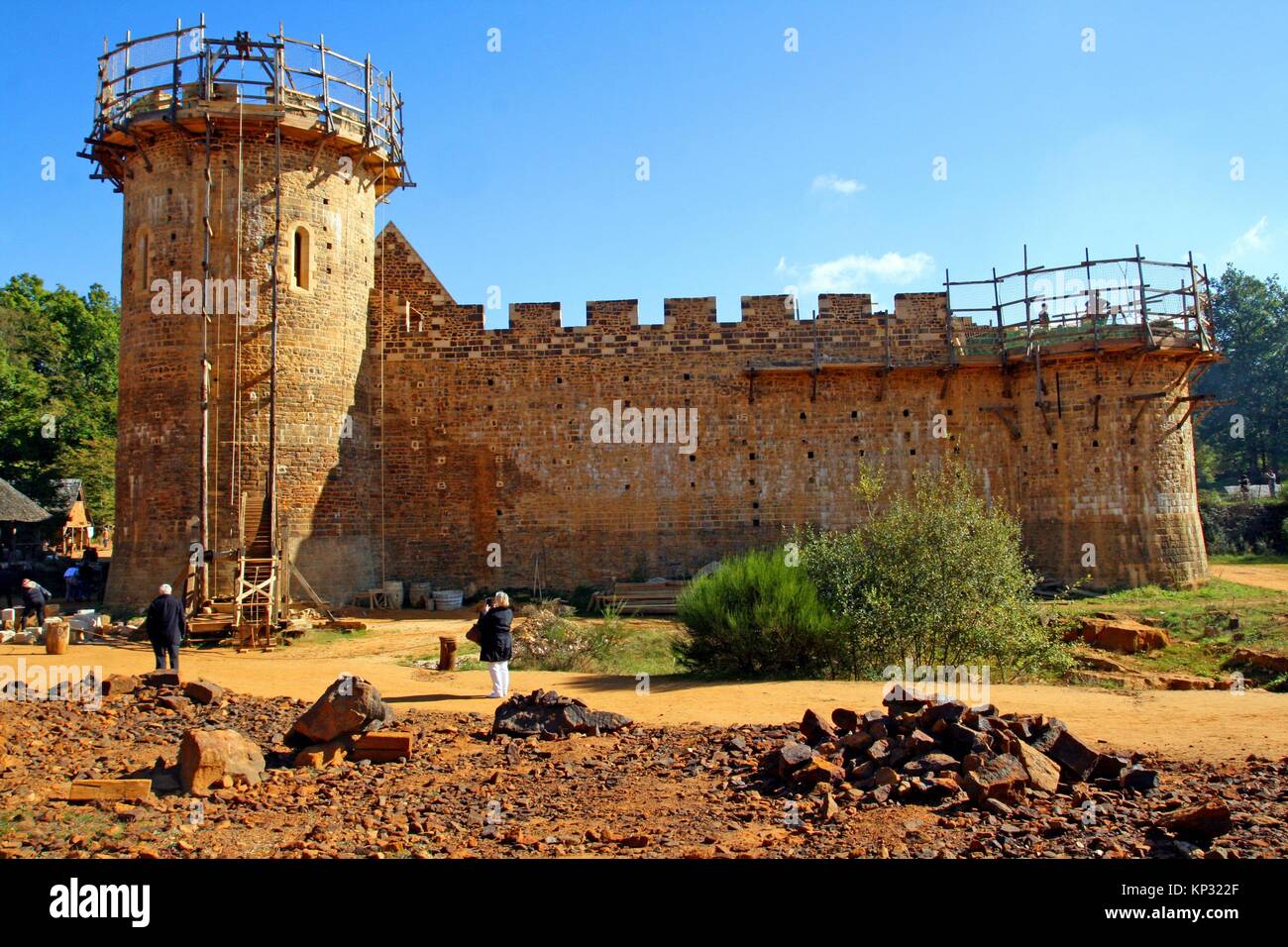 Castello di Guédelon, costruzione medievale progetto, Treigny, Francia Foto  stock - Alamy