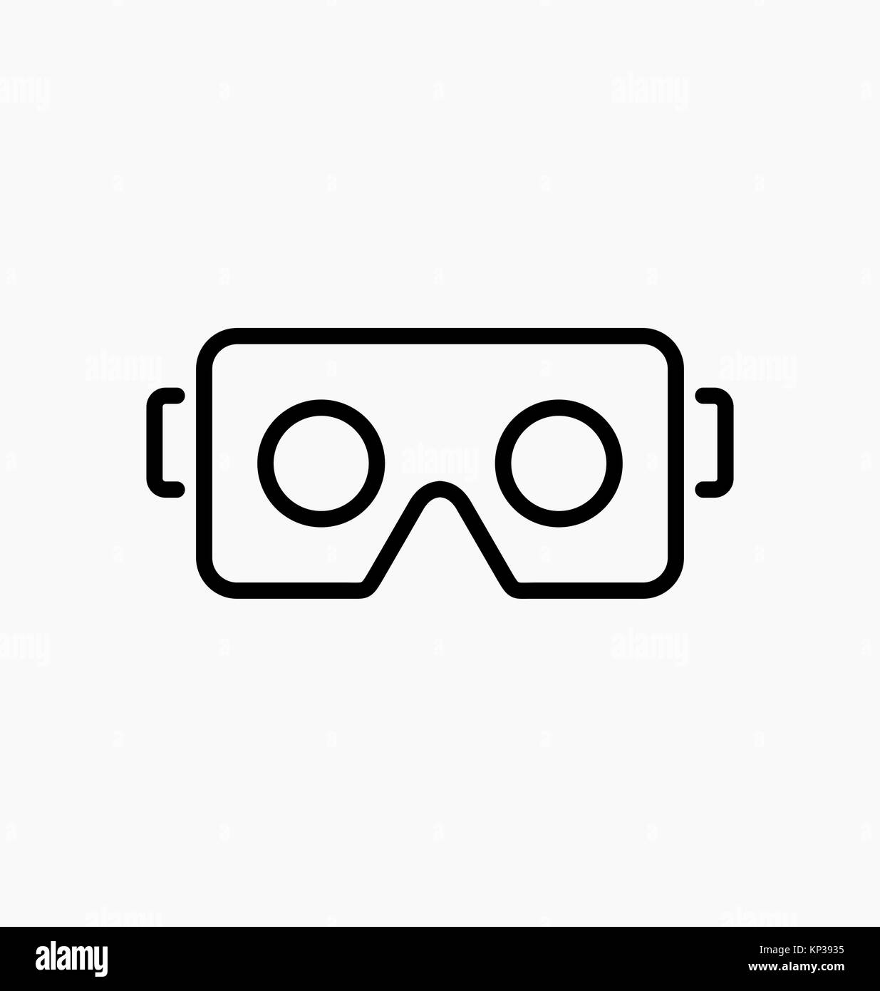 Occhiali VR / Cuffia per smartphone illustrazione vettoriale. Illustrazione Vettoriale