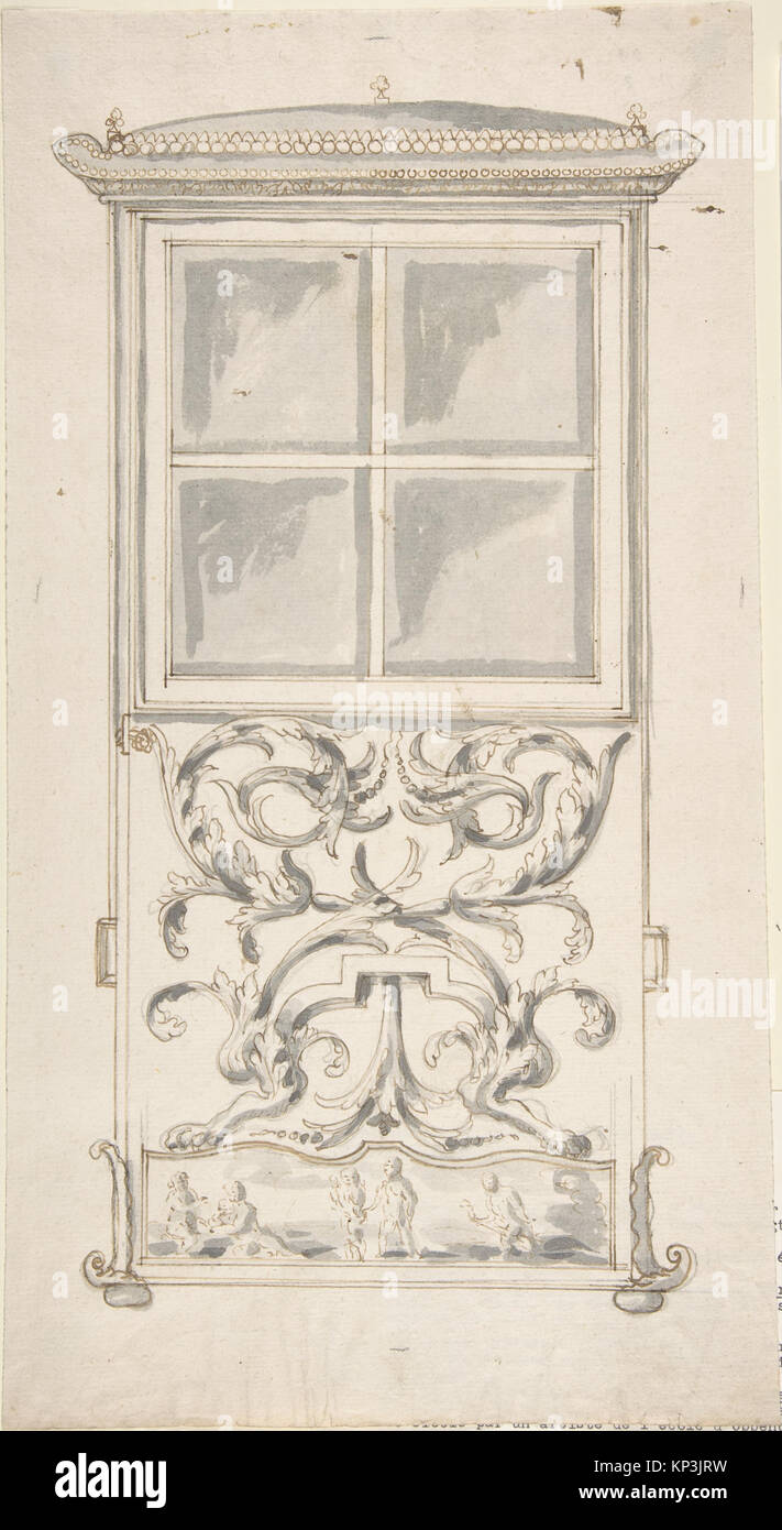 Rappresentazione del design di una sedia berlina che evidenzia caratteristiche strutturali e decorative, presentata in un libro storico illustrato. Foto Stock