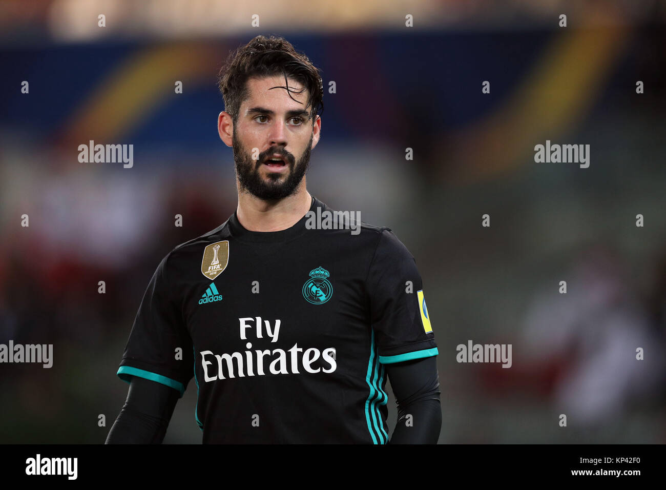 Zayed Sport City Stadium, Abu Dhabi Emirati Arabi Uniti. Xiii Dec, 2017. Isco (reale), 13 Dicembre 2017 - Calcetto : Club FIFA World Cup UAE 2017 semi-finale match tra Al Jazira 1-2 Real Madrid all Zayed Sport City Stadium, Abu Dhabi Emirati Arabi Uniti. Credito: AFLO/Alamy Live News Foto Stock