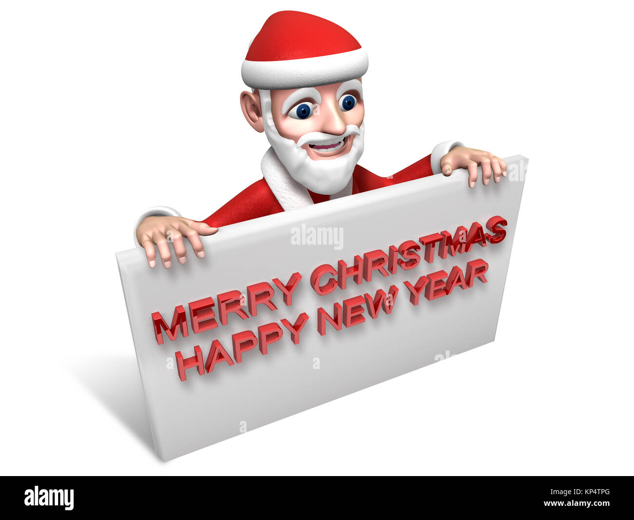 3d santa azienda scheda di avviso con il messaggio Foto Stock