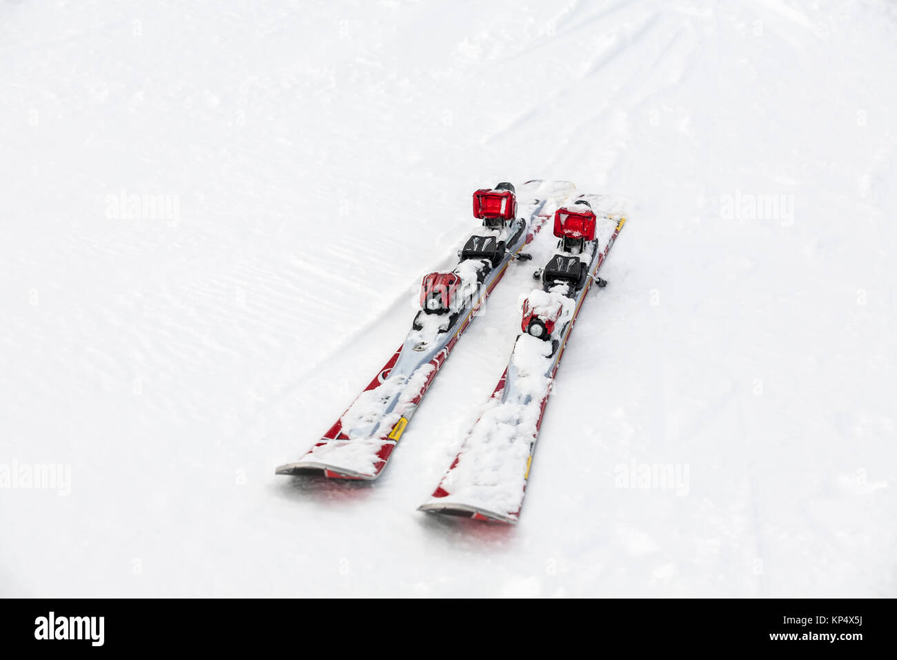 Gli sci sulla neve. Sci d'inverno. Austria, Stubaier Alpen Foto Stock