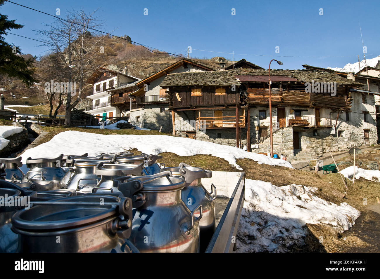 Graines, Valle d'Aosta, Italia Foto stock - Alamy