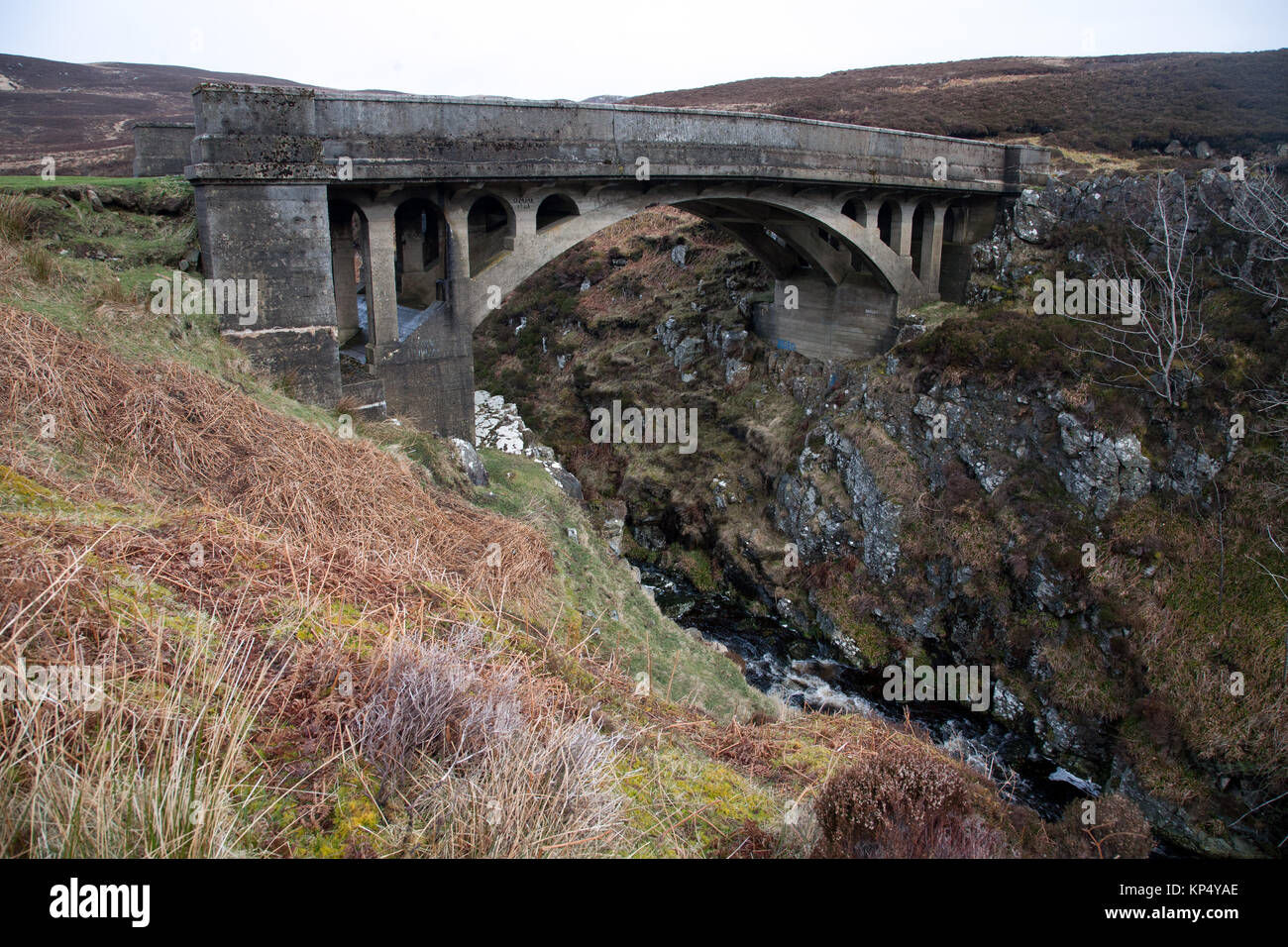 Il ponte a nulla, Tolsta, isola di Lewis, Ebridi Esterne, Scozia Foto Stock