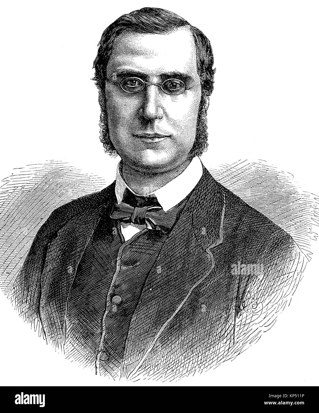Olivier Emile Ollivier, 2 luglio 1825 - 20 agosto 1913, era un statista francese il ministro francese della Giustizia e Grand Sealkeeper, Francia 1870, al tempo della guerra franco-prussiana o guerra franco-tedesca, Deutsch-Franzoesischer Krieg, 1870 - 1871, digitale migliorata la riproduzione di un originale xilografia dal 1871 Foto Stock
