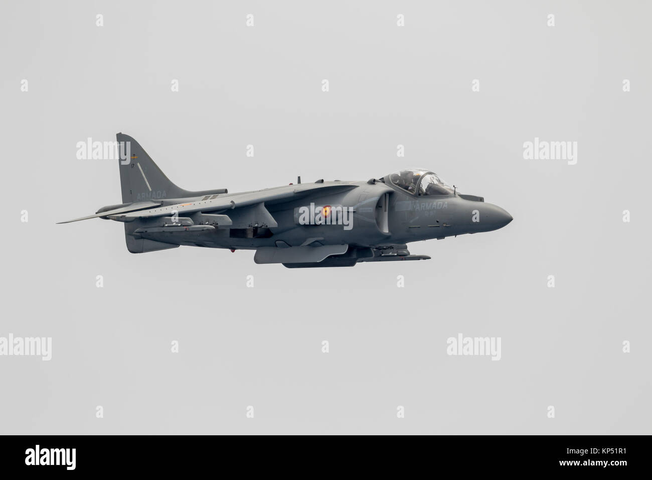 MOTRIL, Granada, SPAGNA-JUN 09: aerei AV-8B Harrier Plus prendendo parte a una mostra sul dodicesimo airshow internazionale di Motril giu 09, 2017, ho Foto Stock