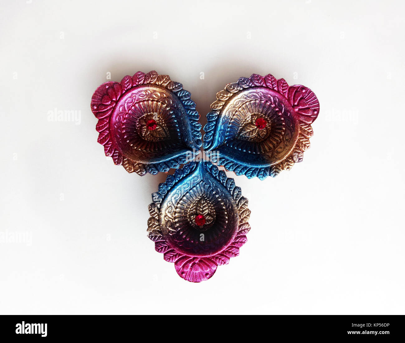 Design Diwali Diya una religiosa indiana oggetto del Festival Foto Stock