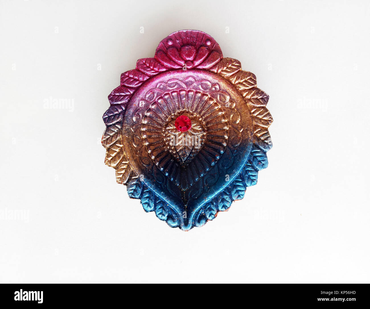 Design Diwali Diya una religiosa indiana oggetto del Festival Foto Stock