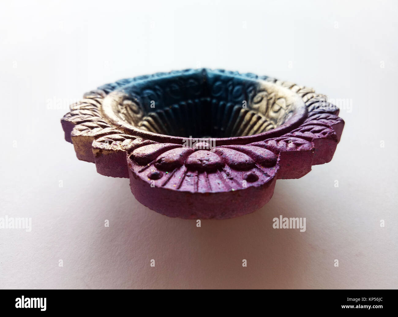 Design Diwali Diya una religiosa indiana oggetto del Festival Foto Stock