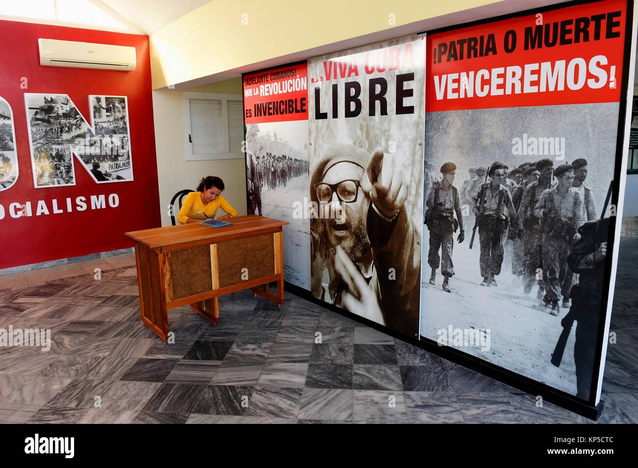 Ingresso al museo per la memoria della Baia dei Maiali battaglia, Playa Giron, Cuba. Foto Stock